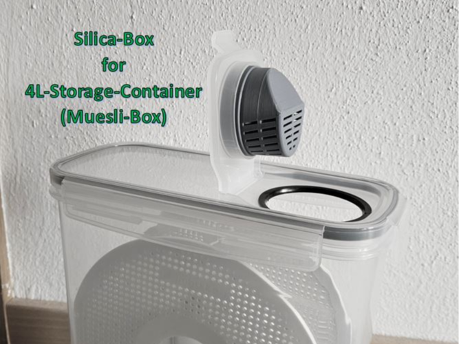 Silica-Box for 4L-Storage-Container (Muesli-Box)