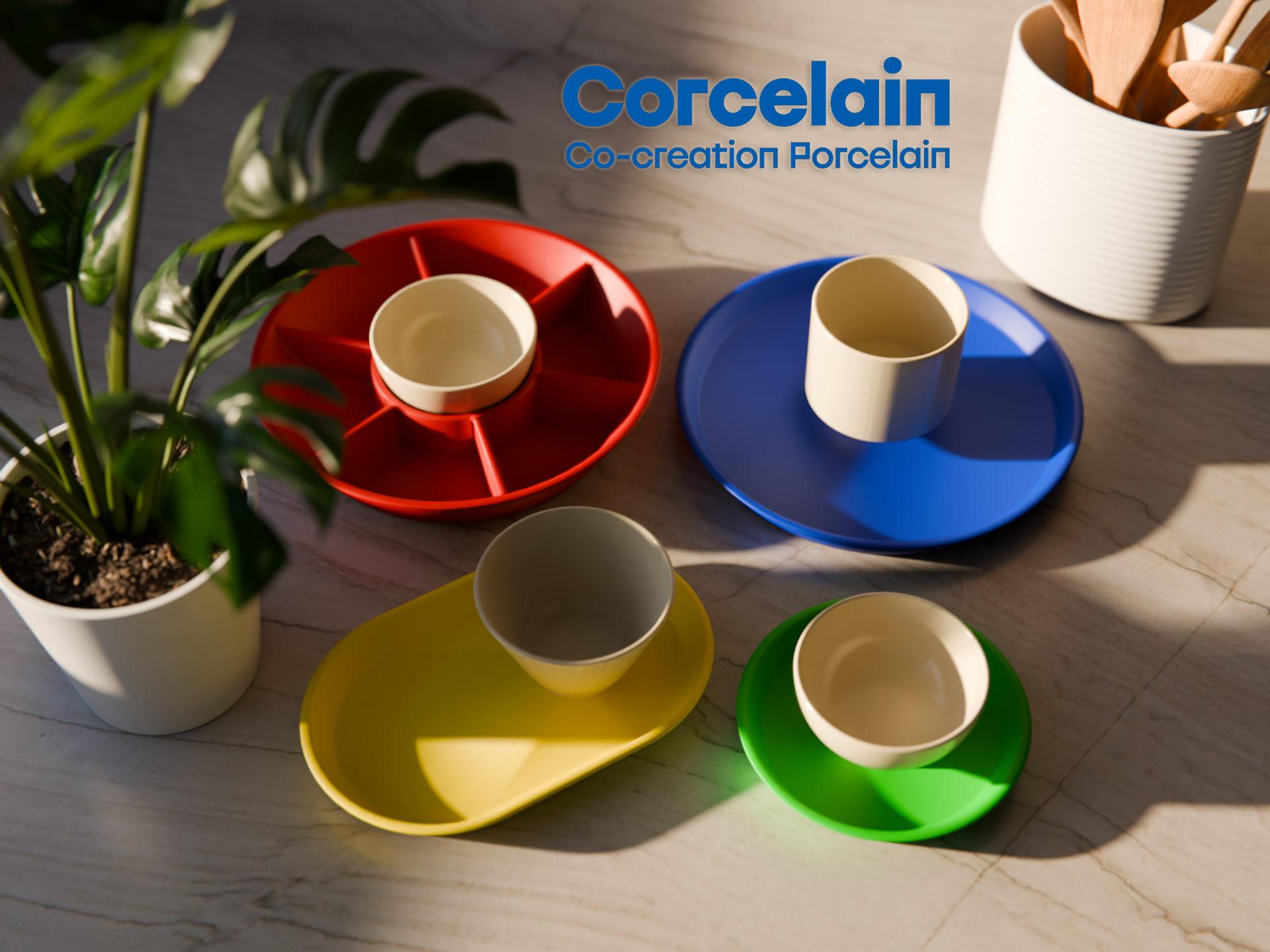 Corcelain-Compatible Modern Tableware