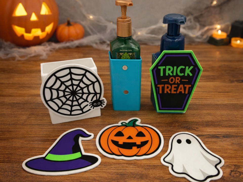 Halloween magnets - faces for dispenser