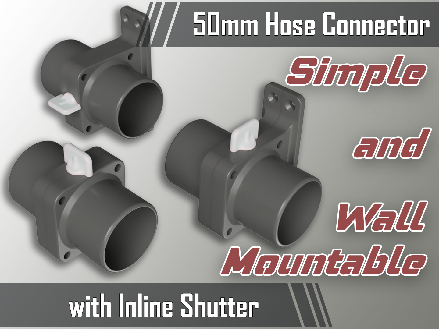 50mm Hose Connector with Shutter