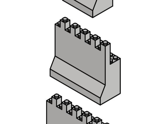 Modular Legos Fortress - Wall Sections