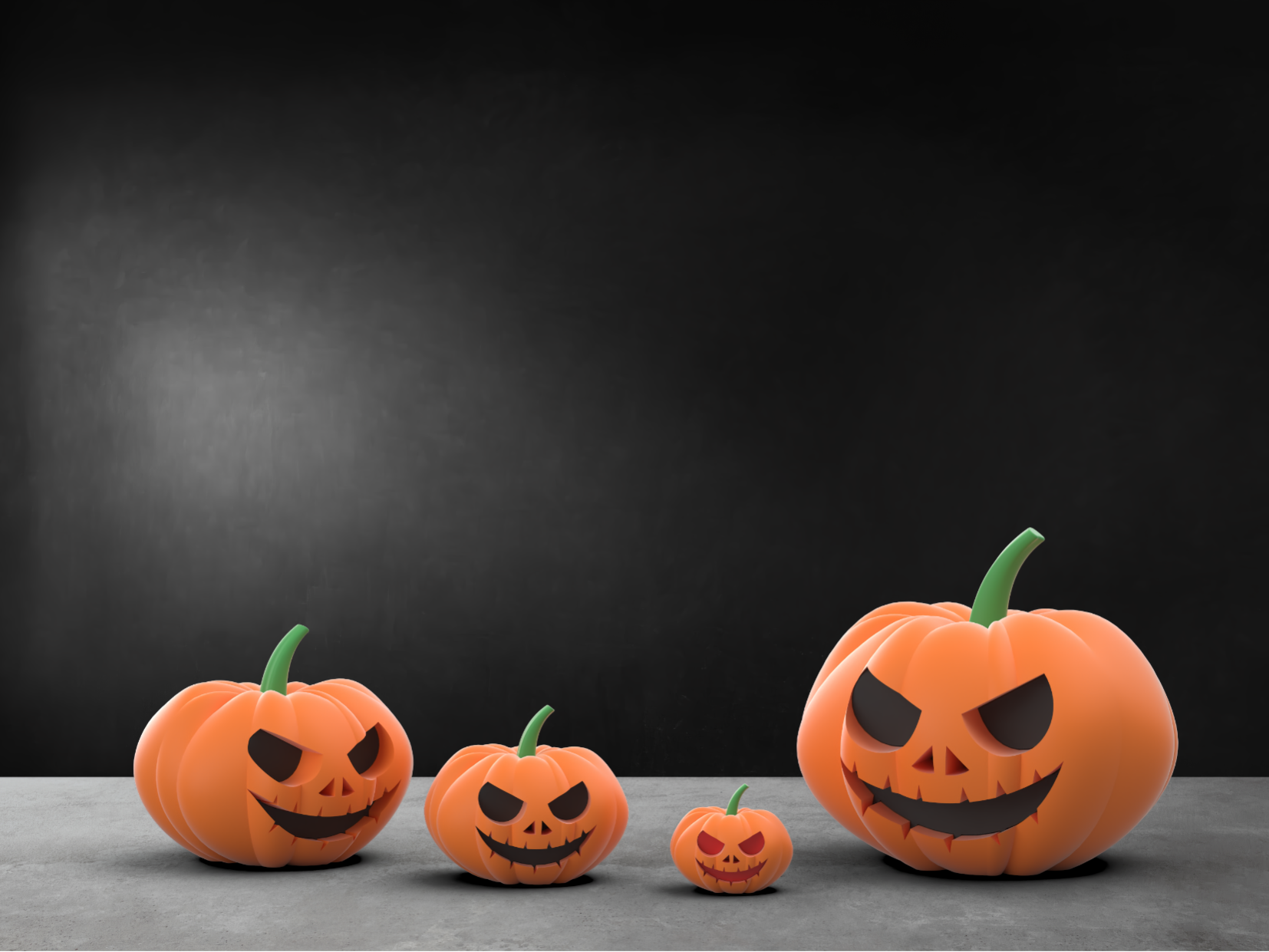 Scary Halloween Pumpkin - Set of 4 sizes