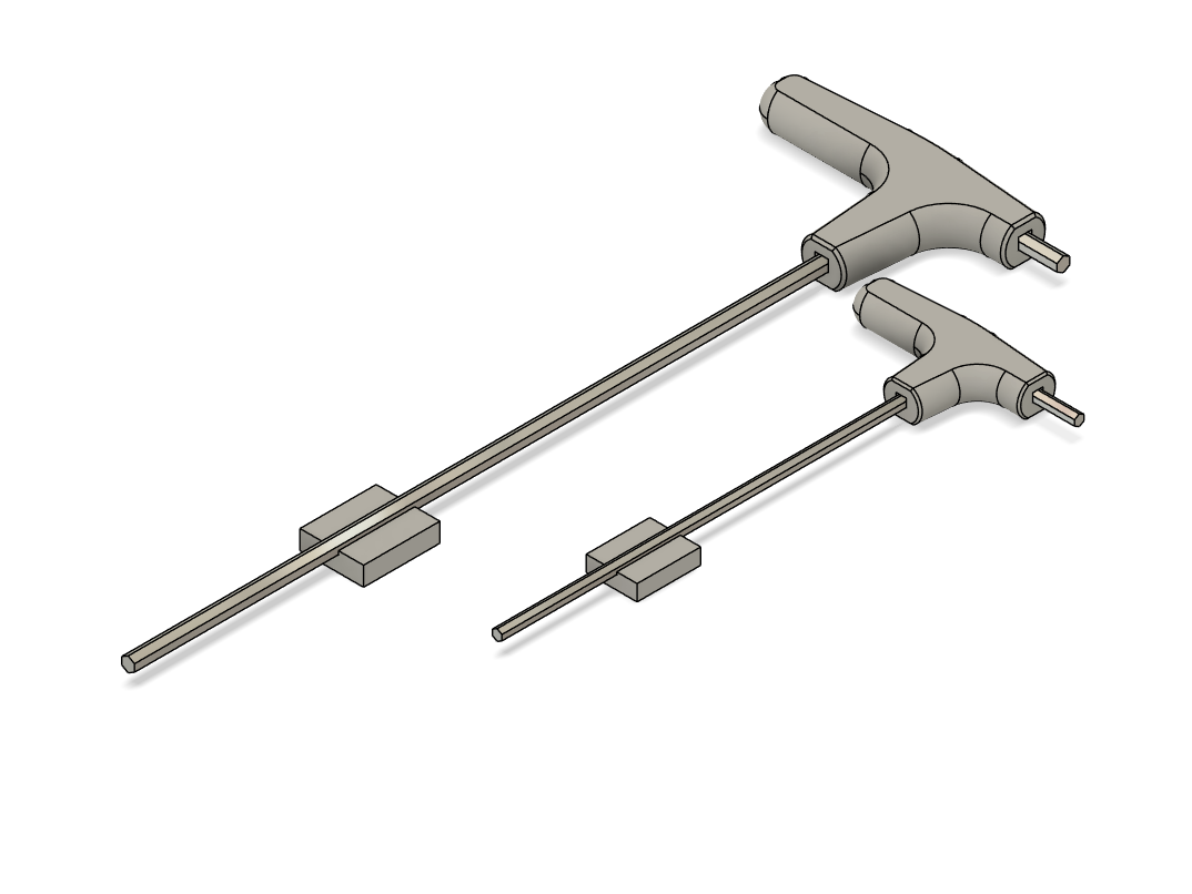 Overmolded T-Handle for Bambu Hex Keys