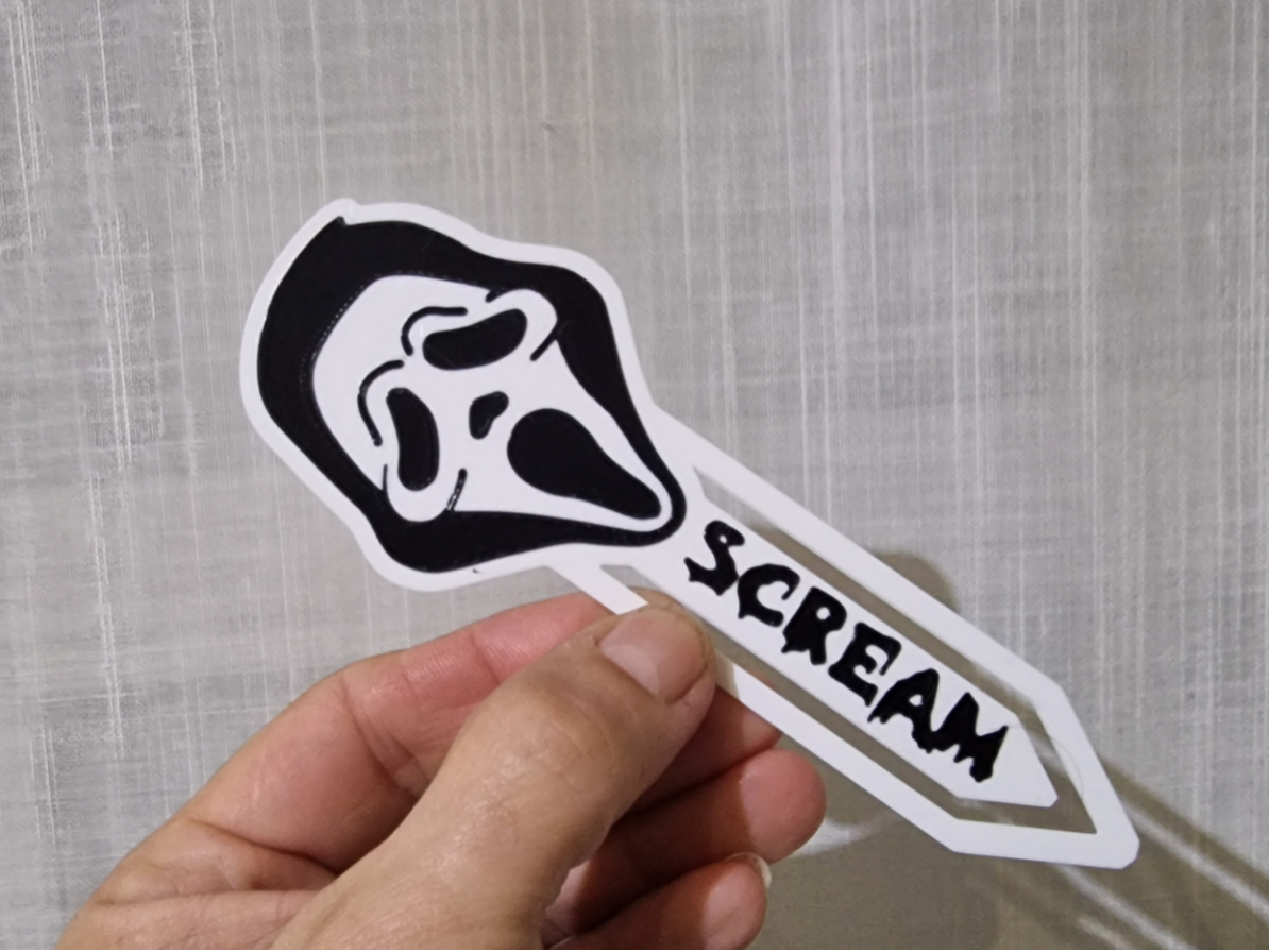 Scream bookmark Marcador de libros Scream