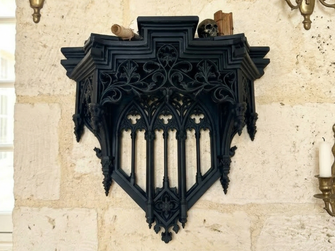 Baroque Wall Shelf - Ornate Royal Scrollwork