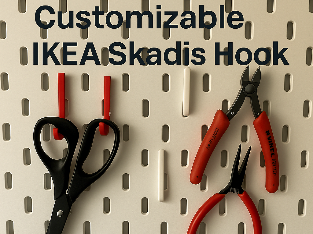 Customizable IKEA Skadis Hook / Holder