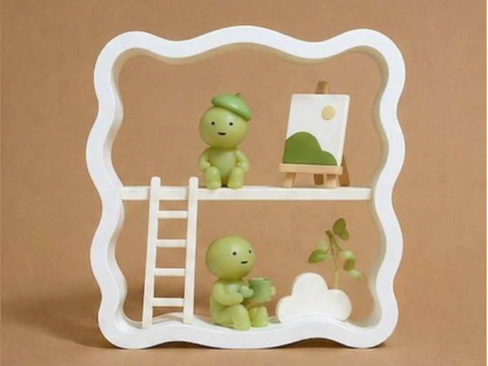 Doodle Mini: Wavy Two-Tier Display Shelf
