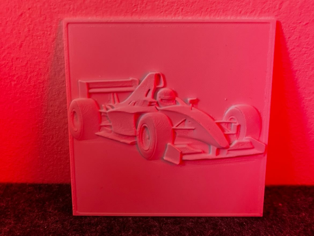 Ferrari F1 Relief – Iconic Racing Car Wall Art