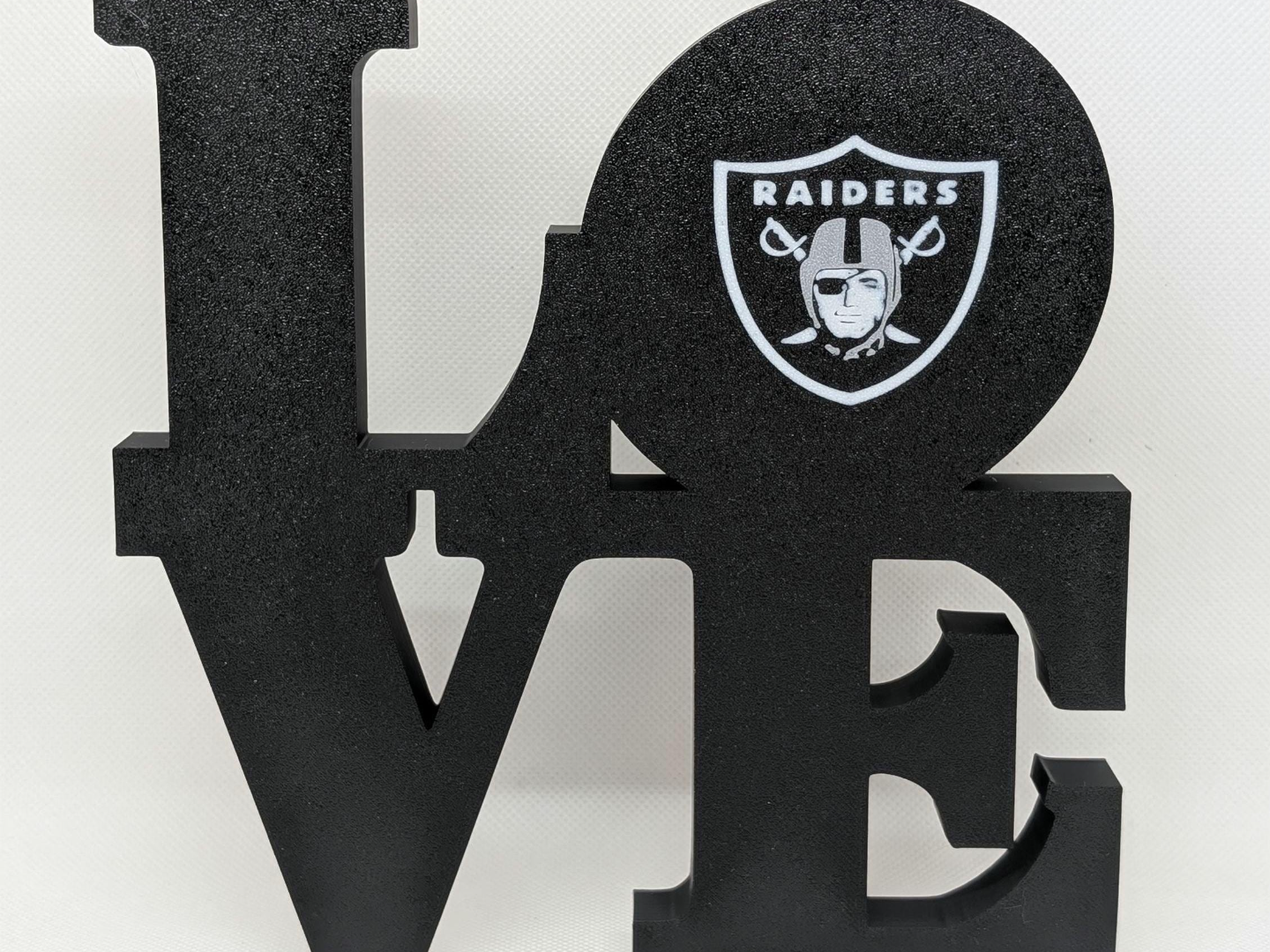 Las Vegas Raiders Love Park Sign - LOVE Statue
