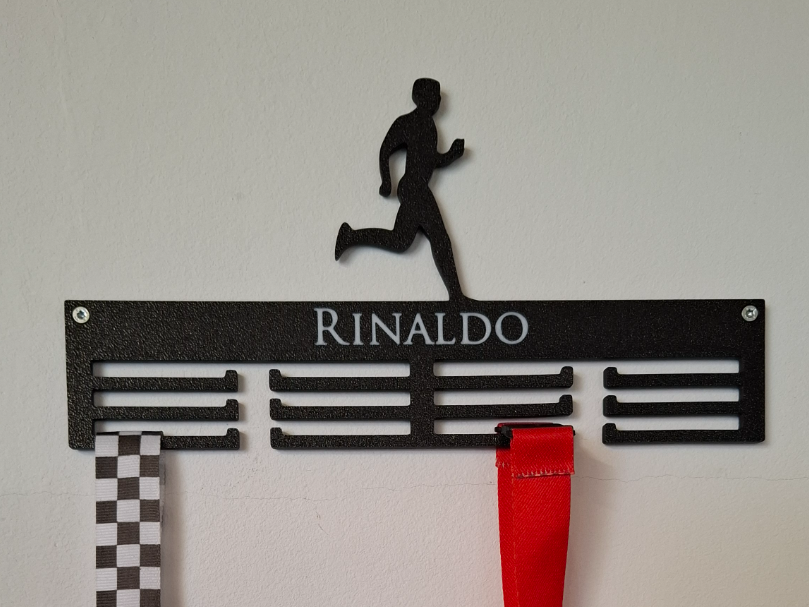 Marathon Laufen Medaillenhalter mit Schriftzug