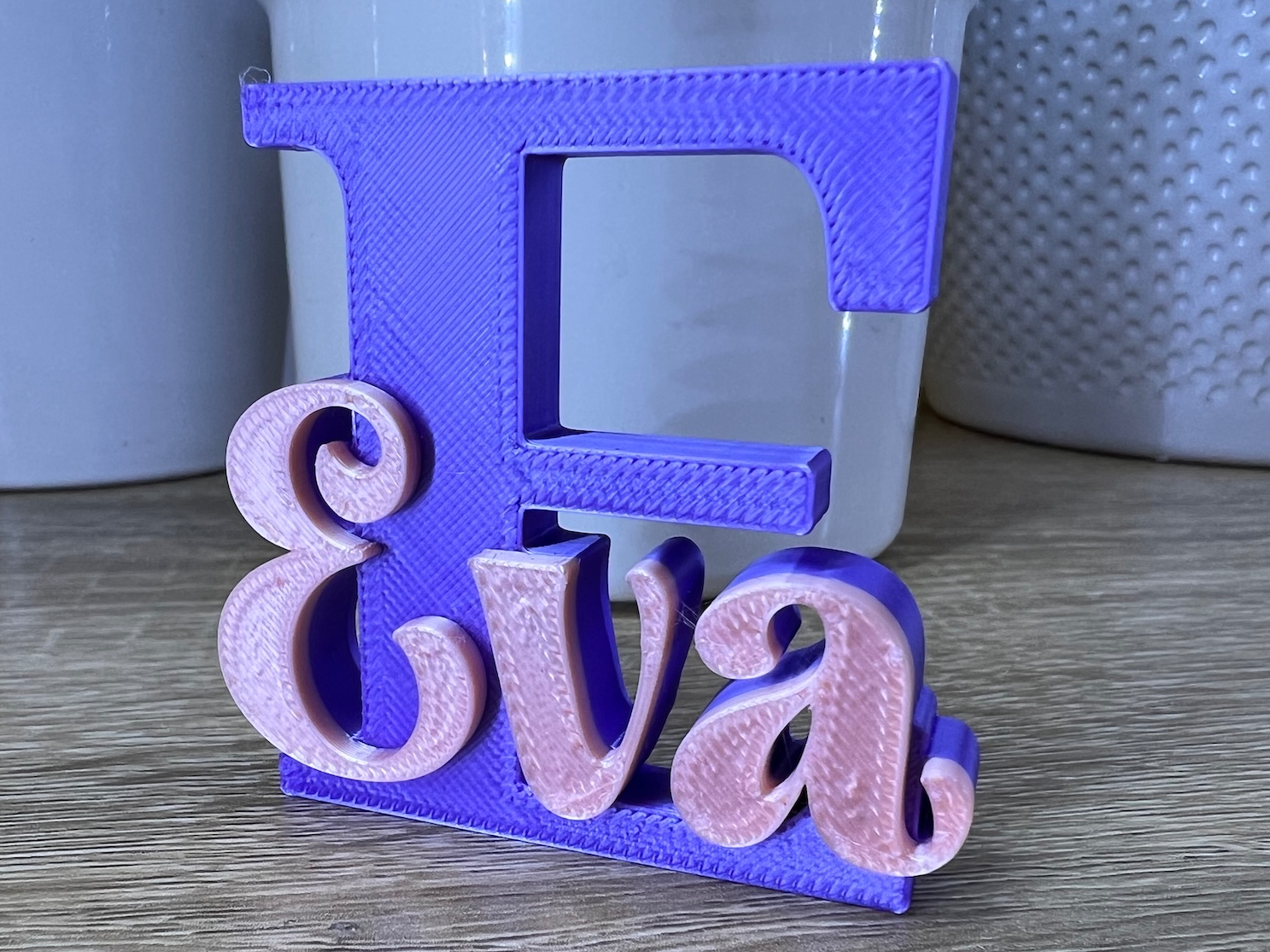 EVA Name Ornament Initial Nameplate Sign