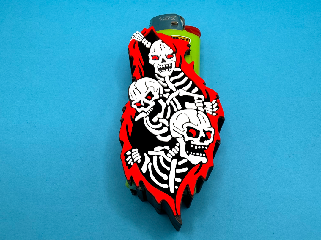 Skeleton Trio lighter case