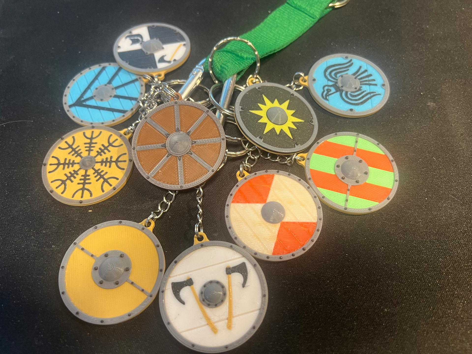 Collection de porte-clés bouclier Viking