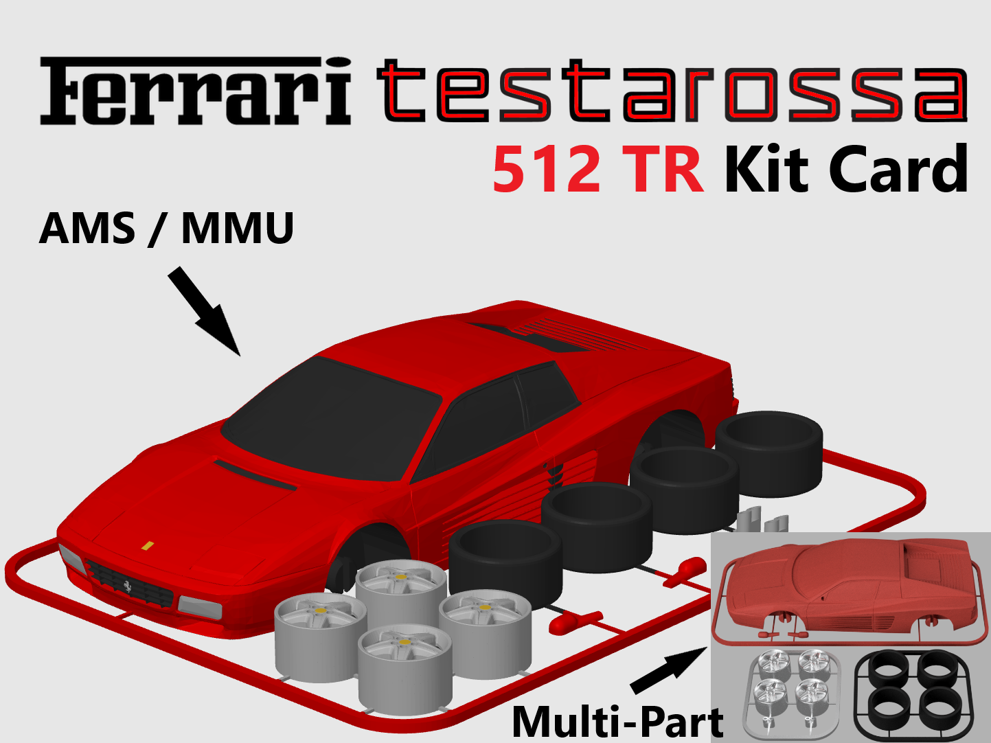 Ferrari Testarossa Kit Card