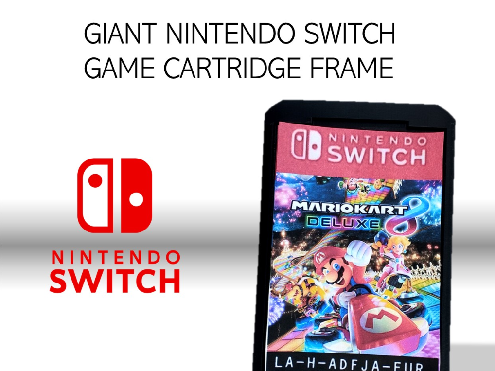 Cadre cartouche nintendo switch géante