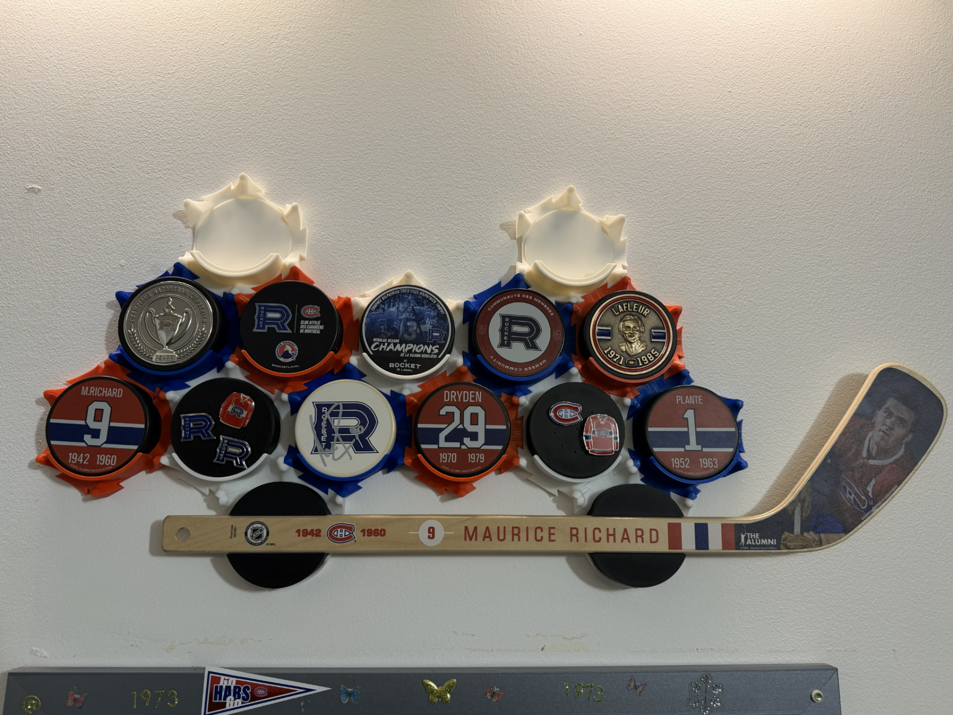 Hockey Puck Wall Display