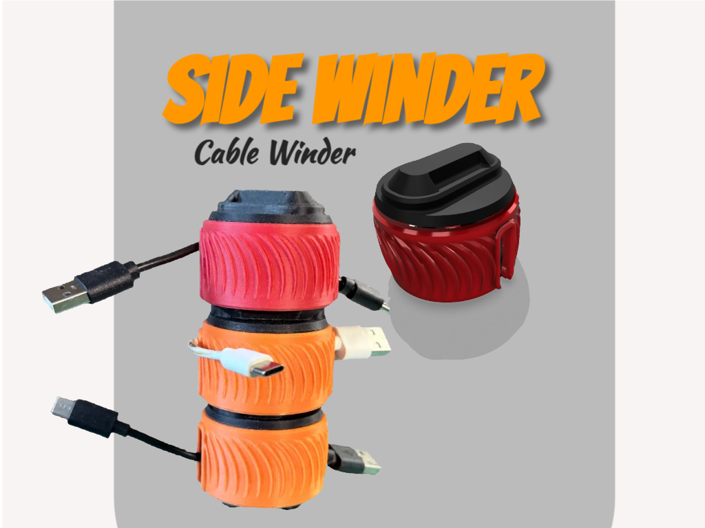 Side Winder Cable Winder for USB and Small Cables