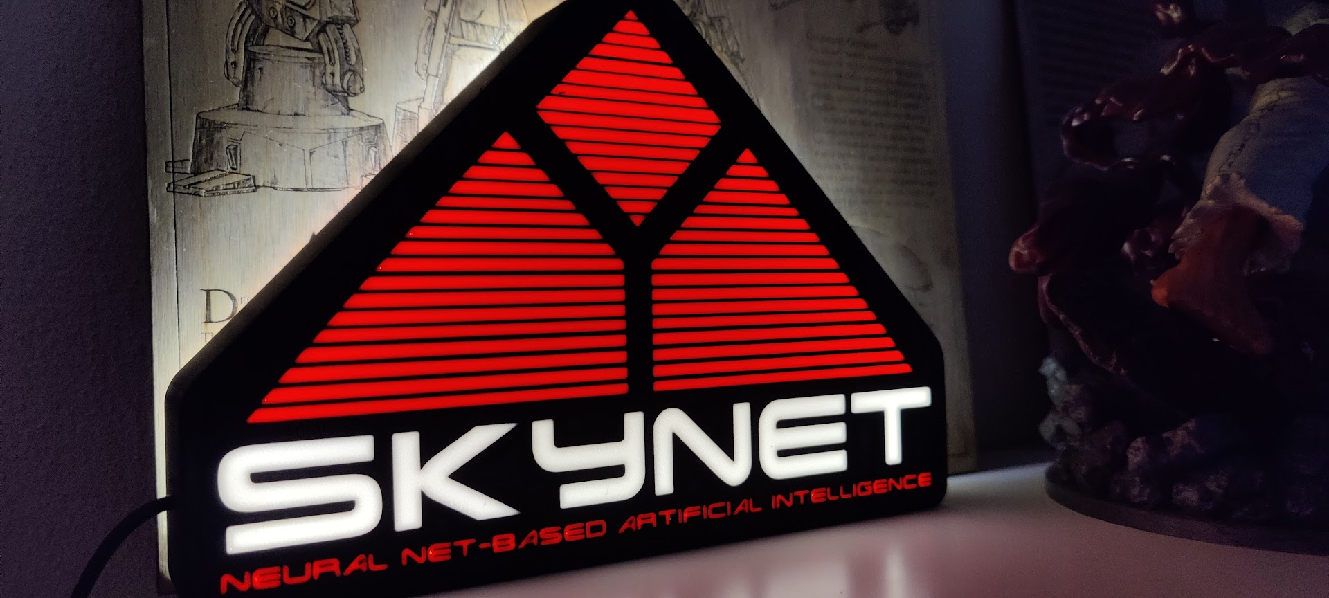 Terminator Skynet Logo Lightbox