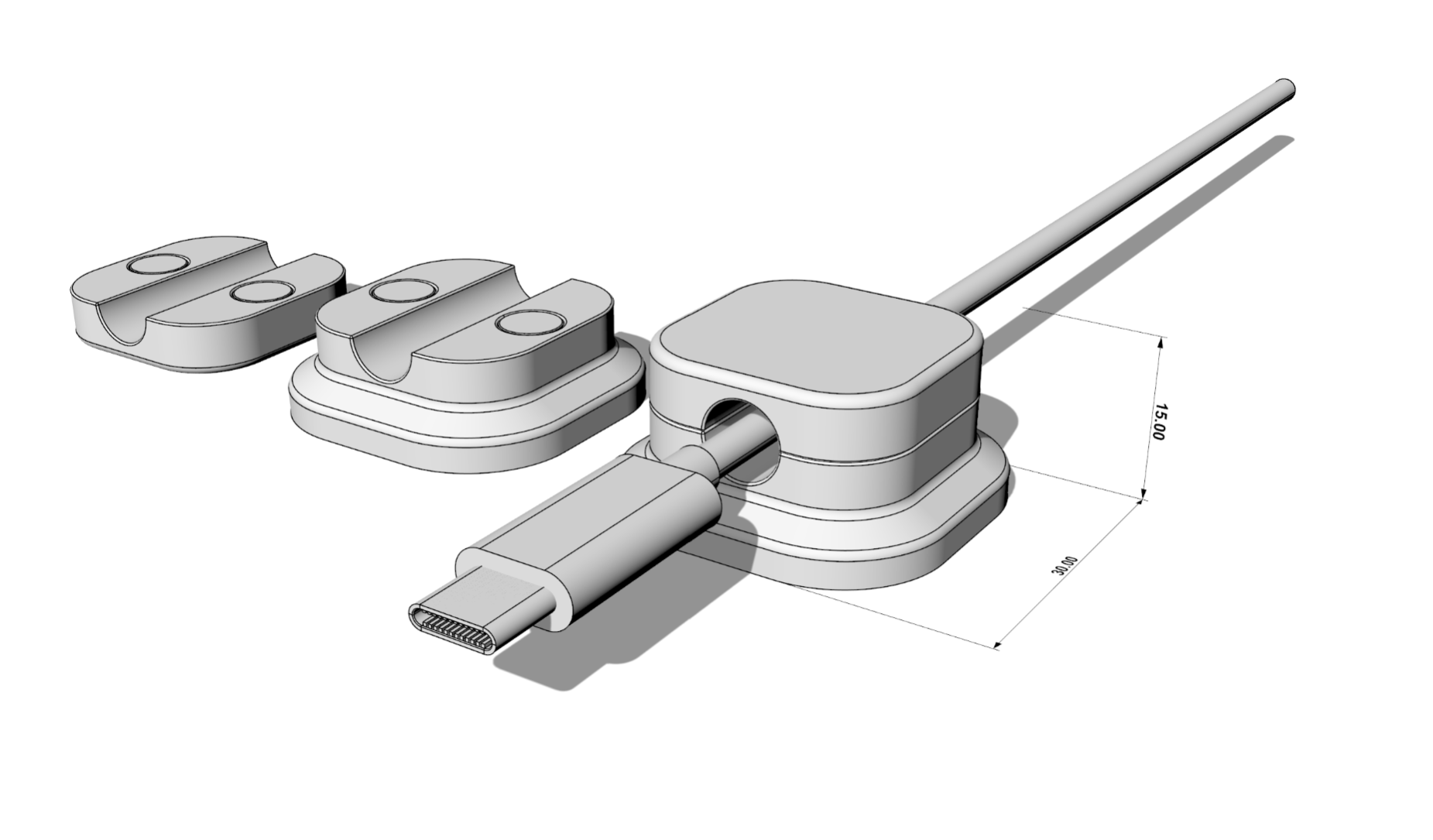 Cable organizer (magnetic structure | with base)
