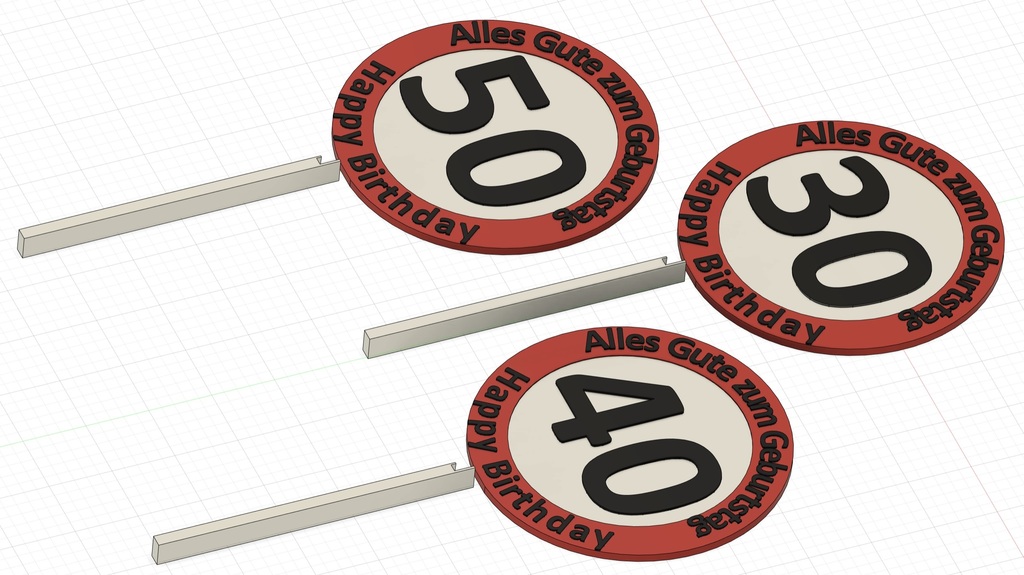 Gift birthday sign with age - Geburtstags Schild