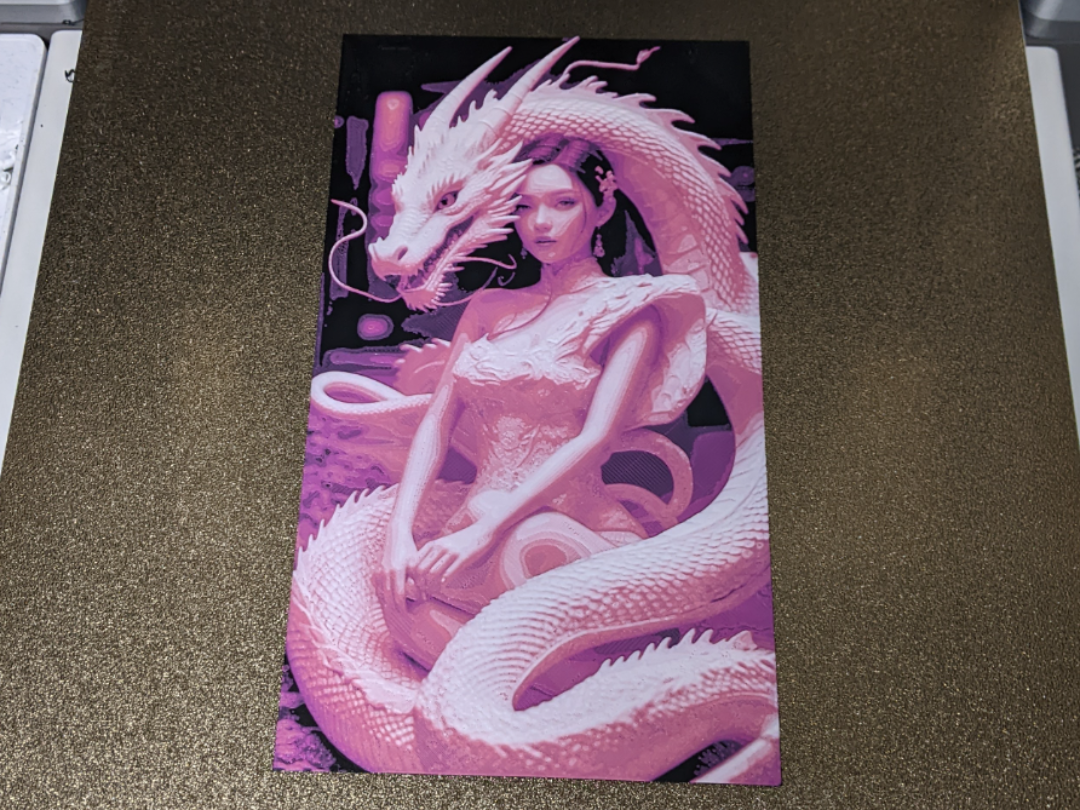 Pink Lady & Dragon HueForge