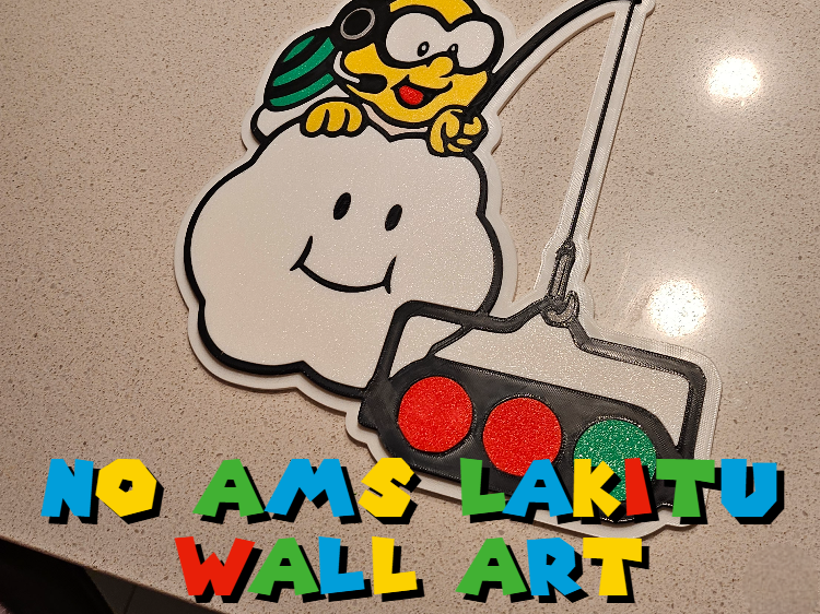 Multipart Lakitu Puzzle / Wall art decor cutout