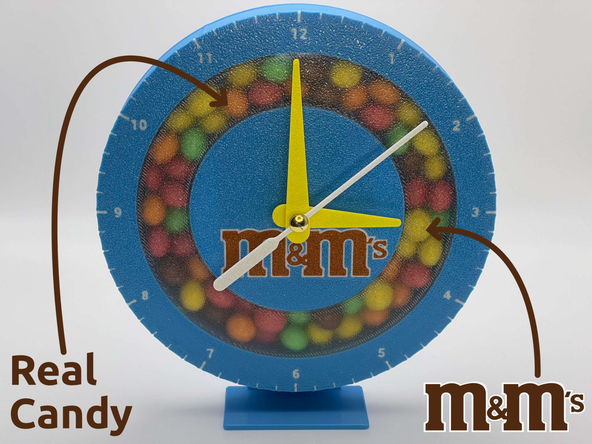 M&M's Filled Clock