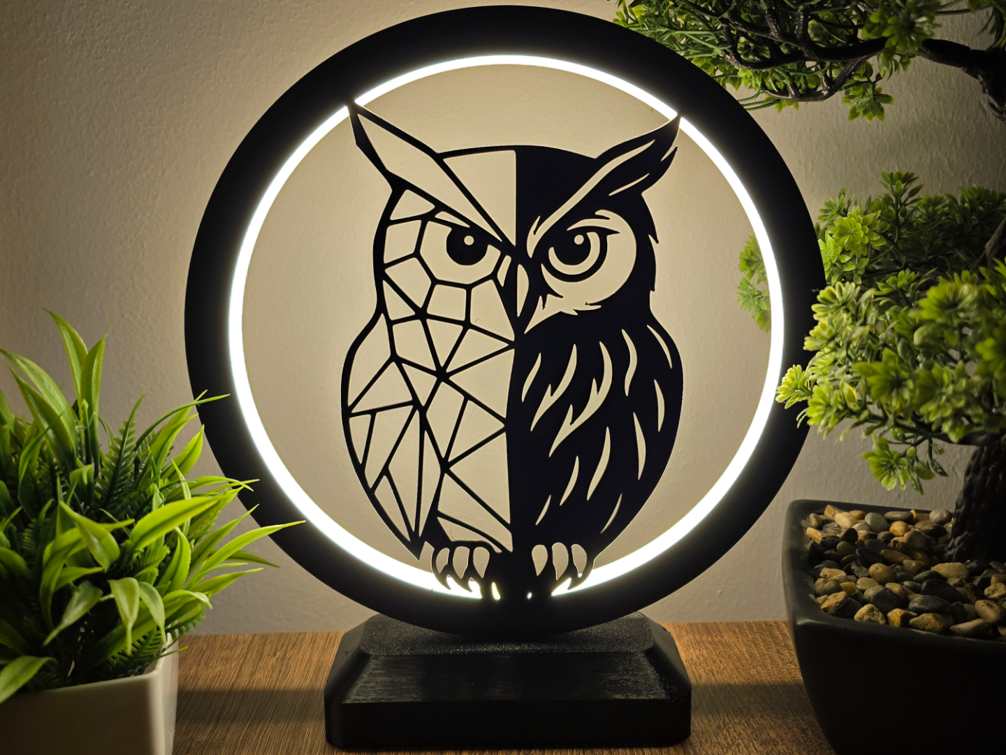 Ring LED Lamp - Owl