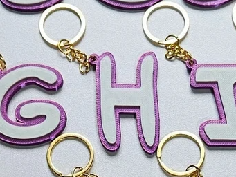 Letter H keychain