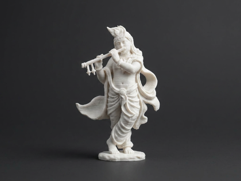 Krishna Playing Flute – Hindu Deity Figurine