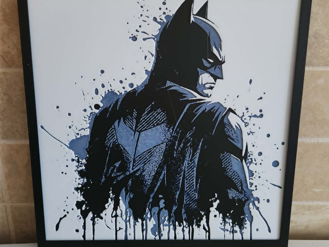 Batman Dark Knight Ink Splash Portrait
