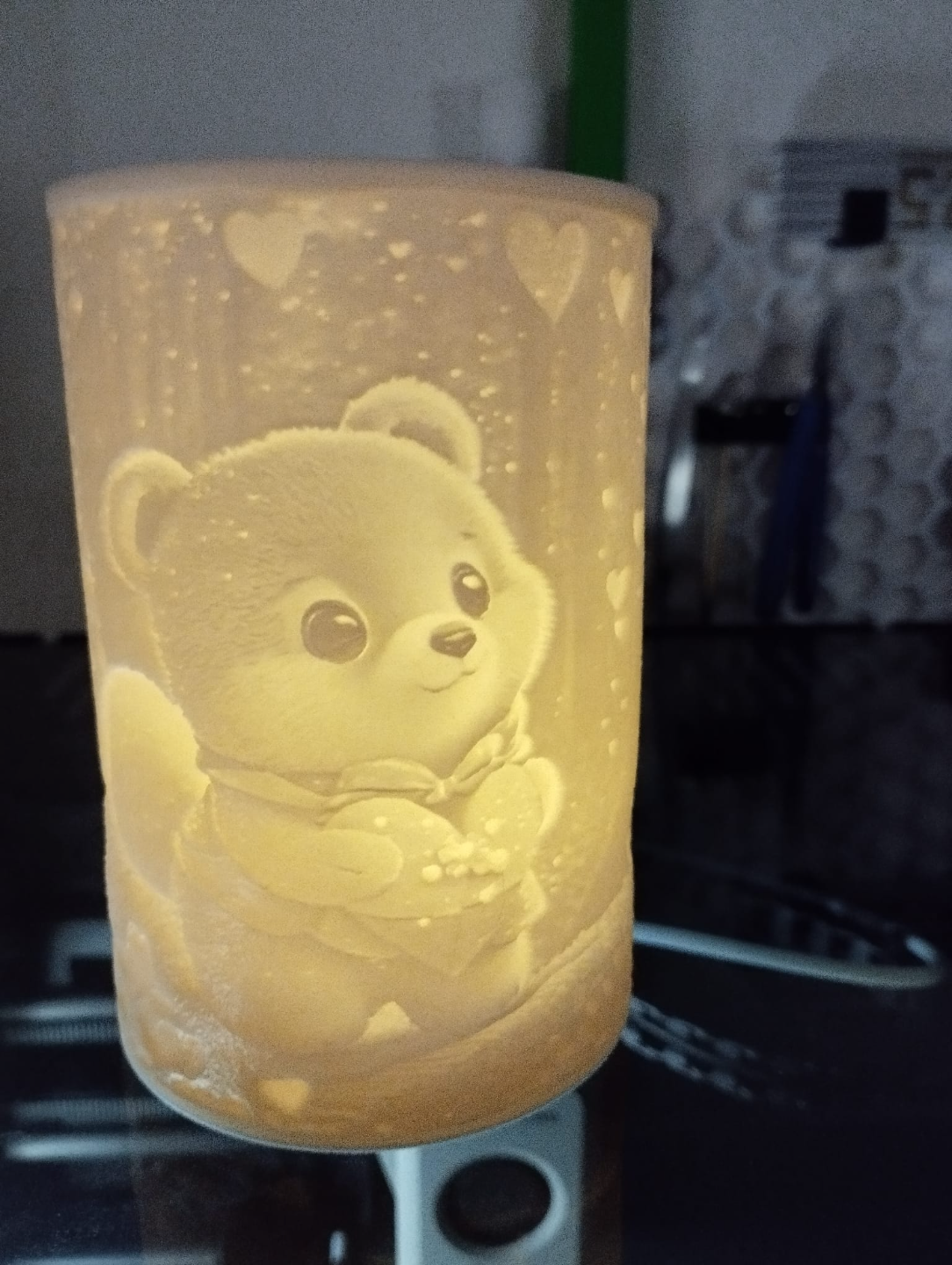 Lithophan Teelicht LoveBear