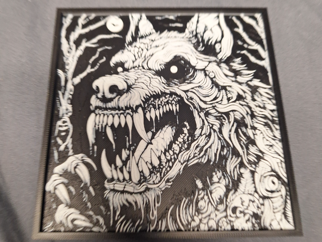 Werewolf in woods Hue Forge