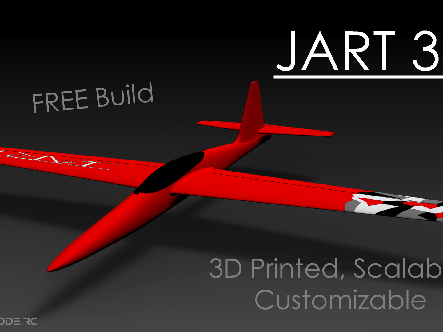 Jart 3DP - A Scalable, Customizable 3DP Sailplane