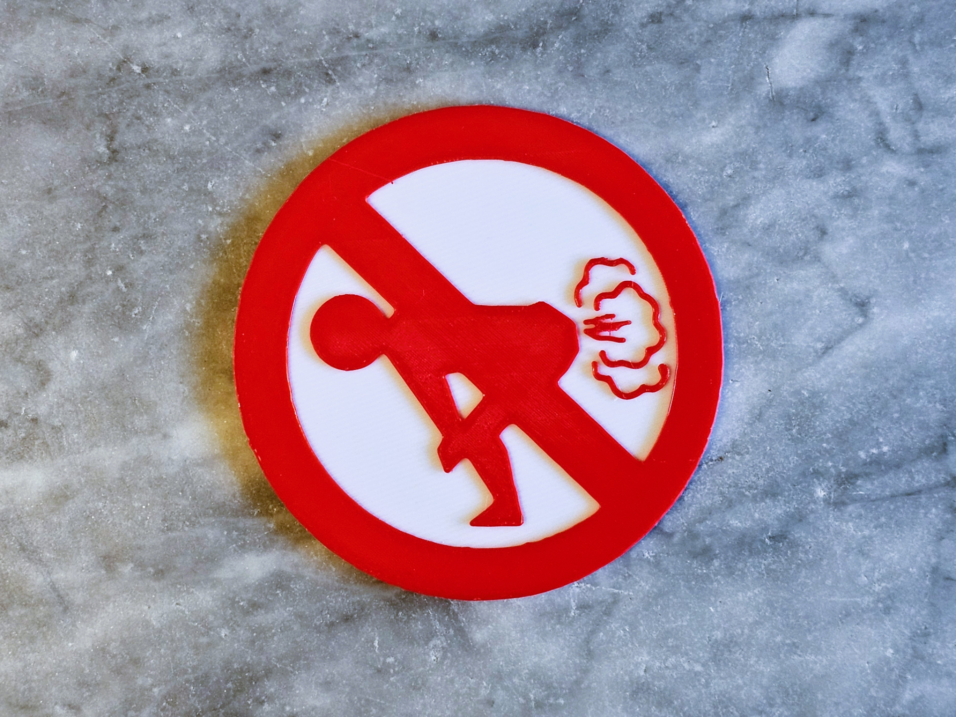 Restricted farting sign