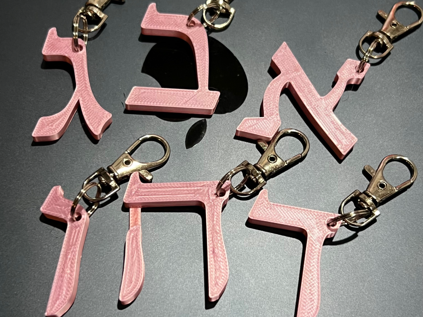 Hebrew Letters keychains