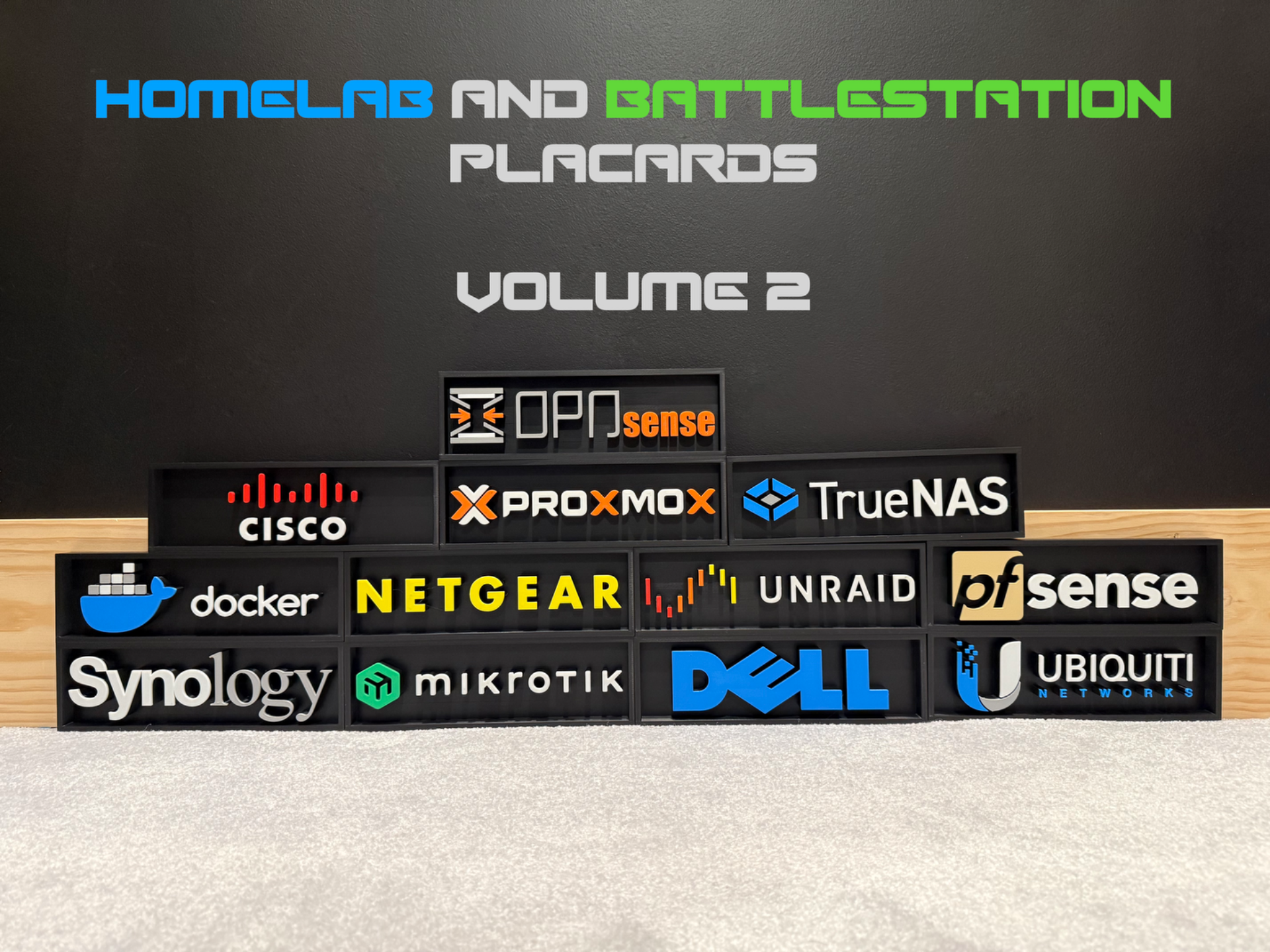 Homelab & Battlestation Placards Volume 2