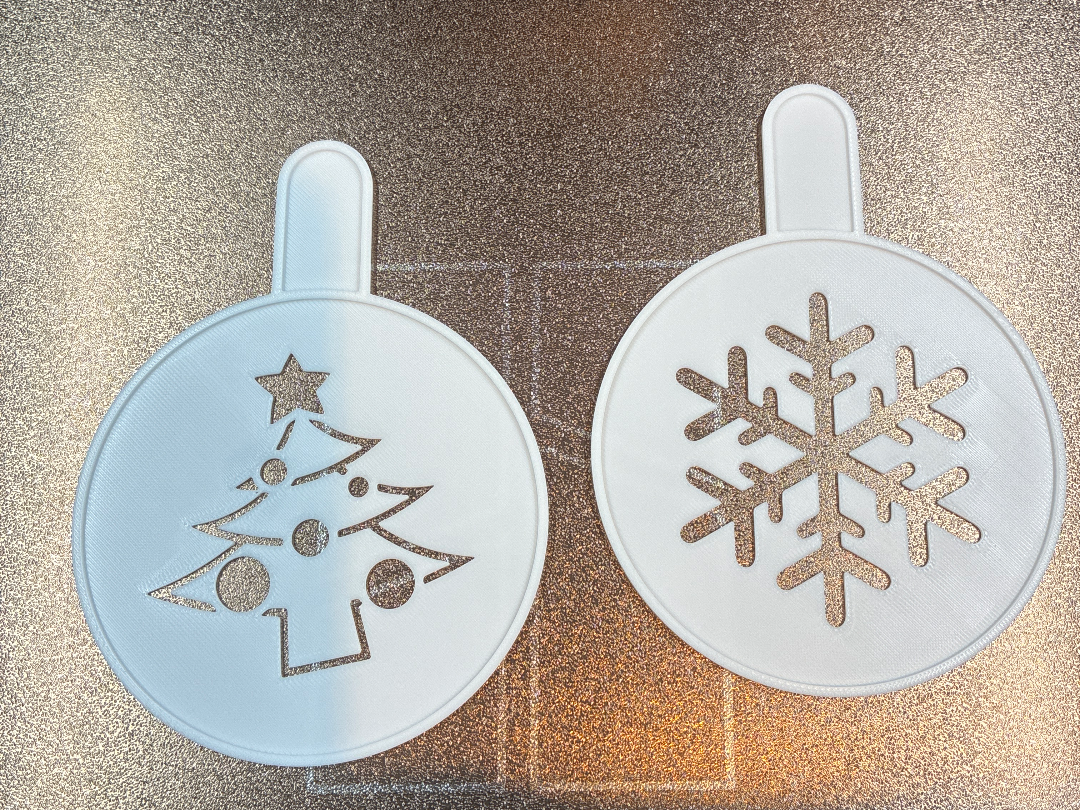 Christmas Cappuccino Coffee Stencils
