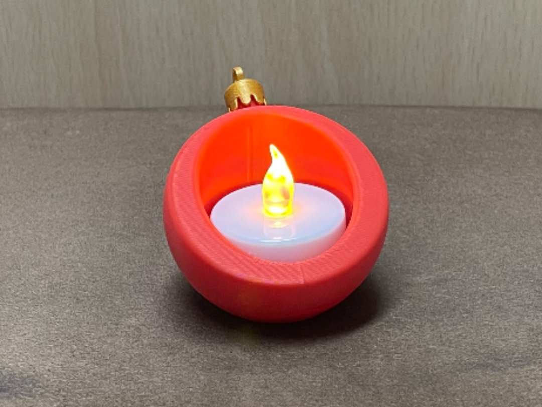 Stehende Weihnachtskugel LED Teelicht