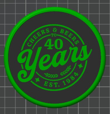 1984 40th Birthday Coaster