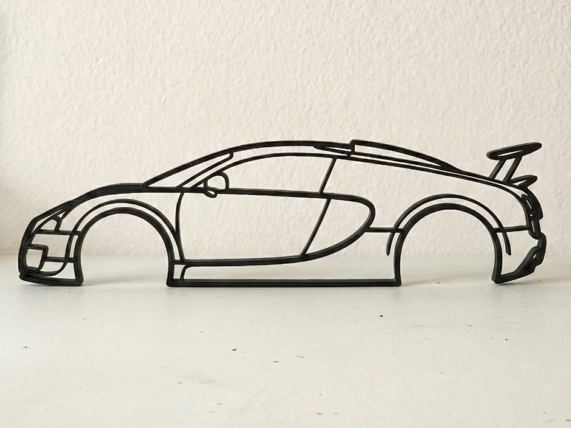 Bugatti Veyron Outline Wall Art