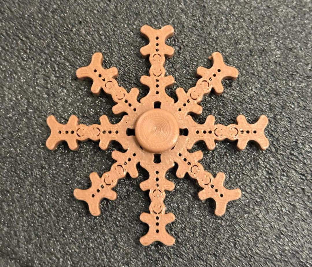 Snowflake gingerbread man fidgetspinner