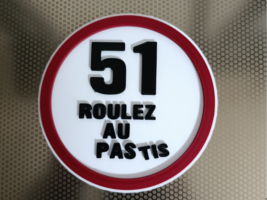 Panneau 3D  51 Roulez au Pas tis