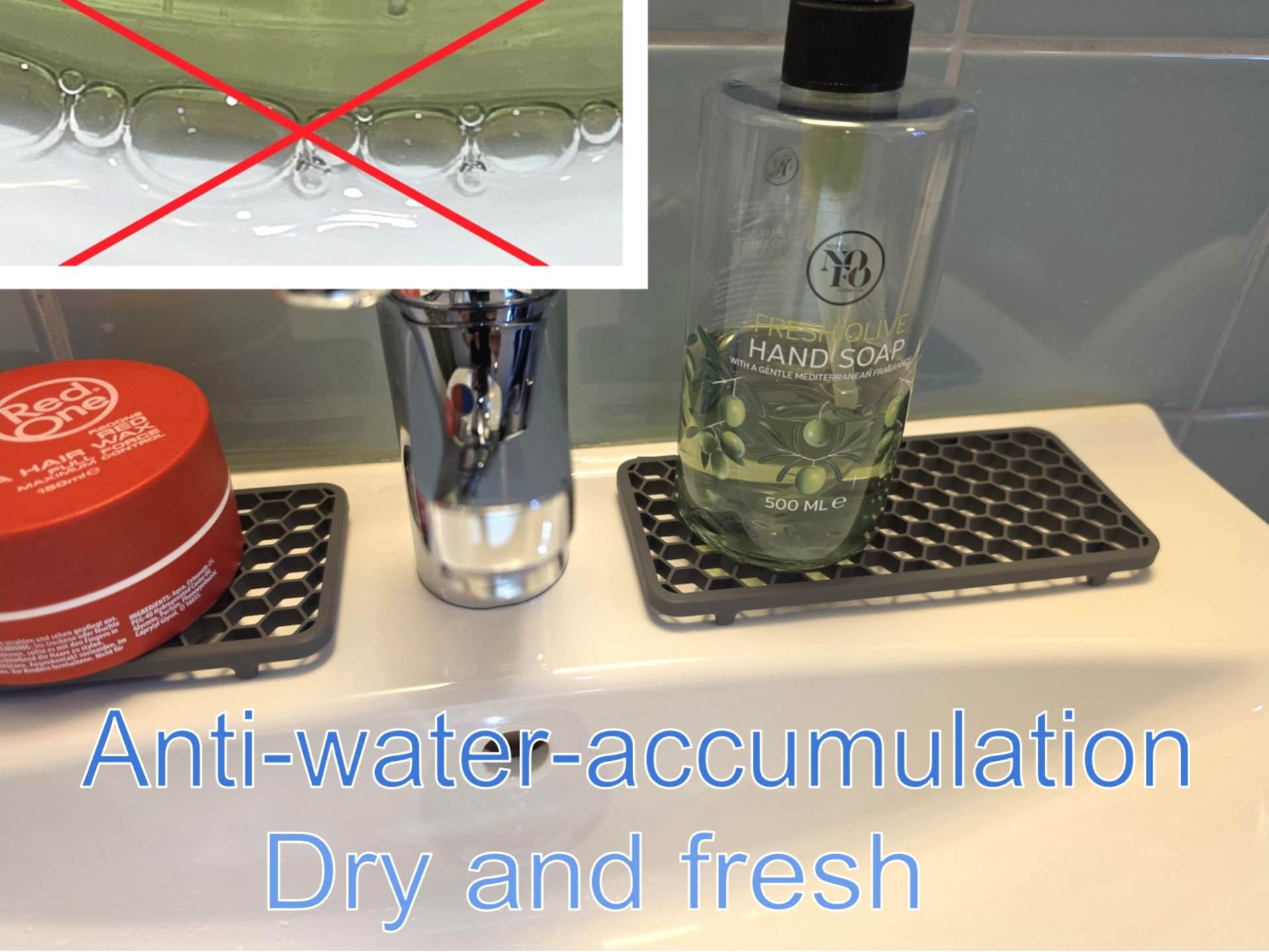 Anti-water-accumulation tray - No never-drying H2O
