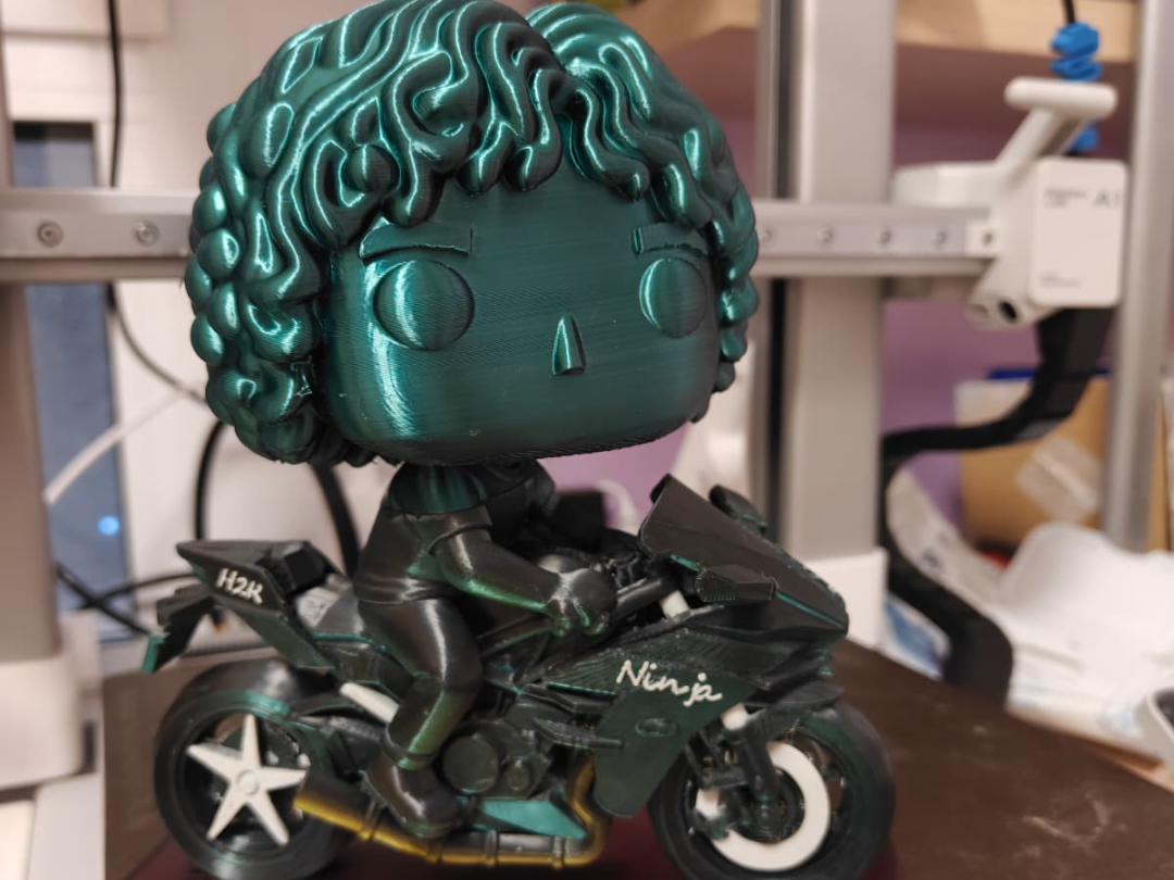 Figura Funko en moto Kawazaki Ninja H2R