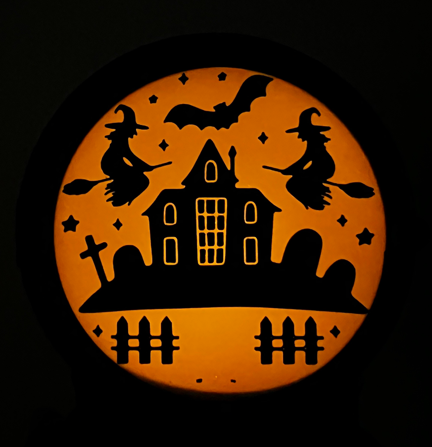Halloween Tea Light House scene