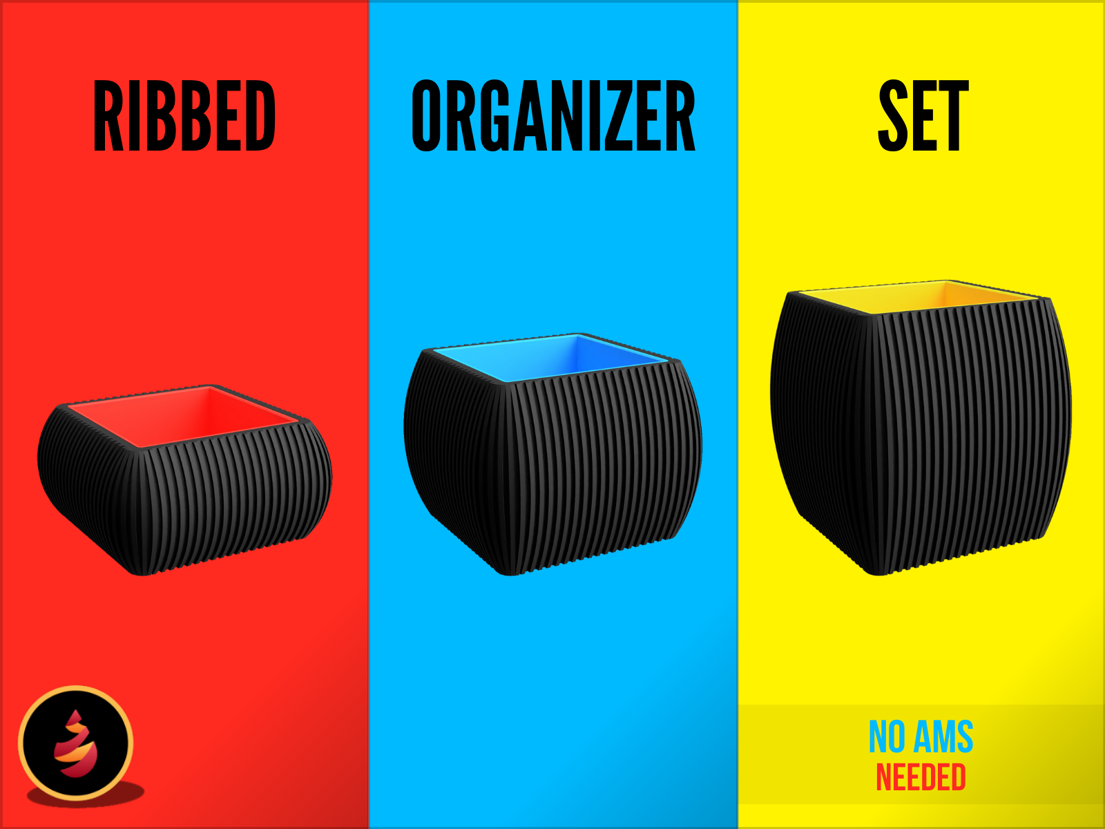 Ribbed Organizer Set