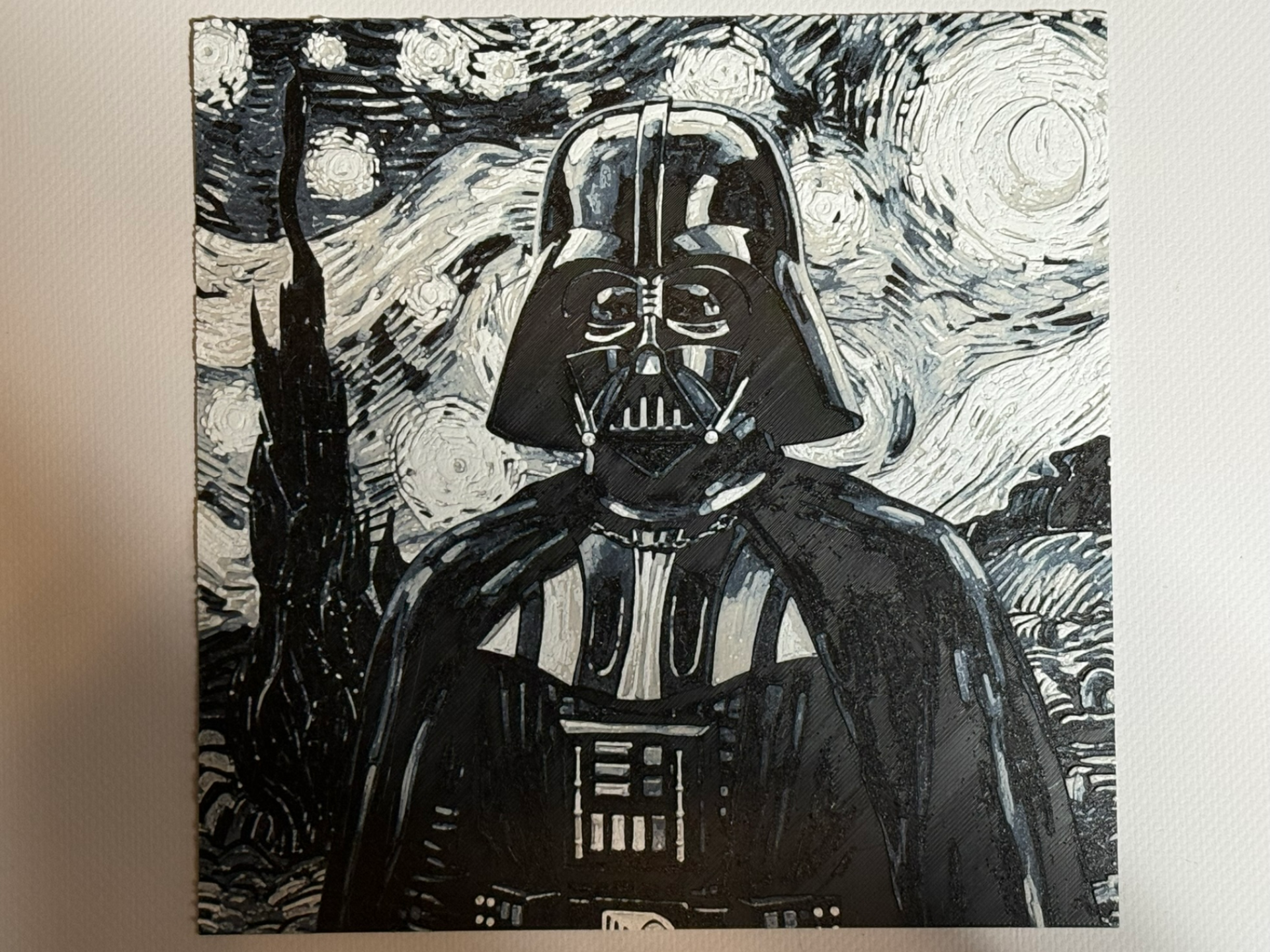 Darth Vader in the style of a Van Gogh painting