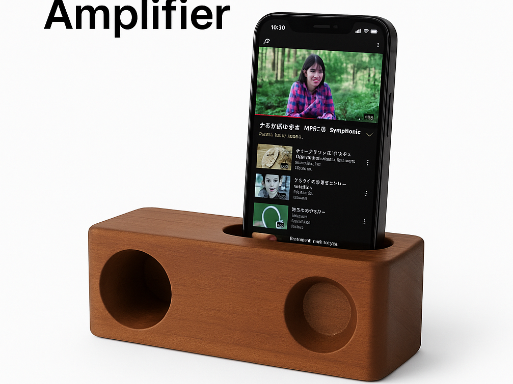 Wood-Look Acoustic Smartphone Speaker – Drop-In