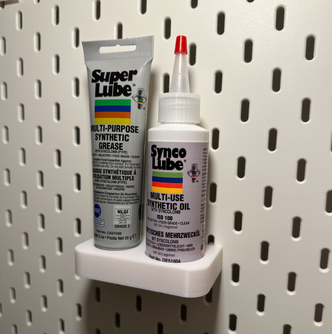 Super Lube Holder for IKEA Skadis (Grease + Oil)